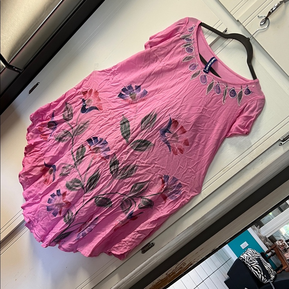 Chic Pink Floral Tunic by [Brand]